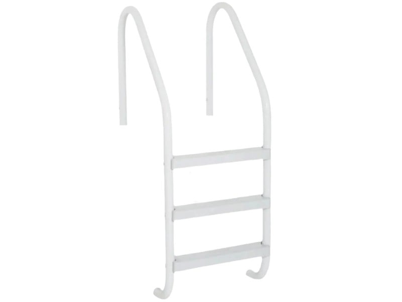 Saftron economy 4-step in-ground pool ladder in white, 24 in W x 62 in H, part P-324-L4-W