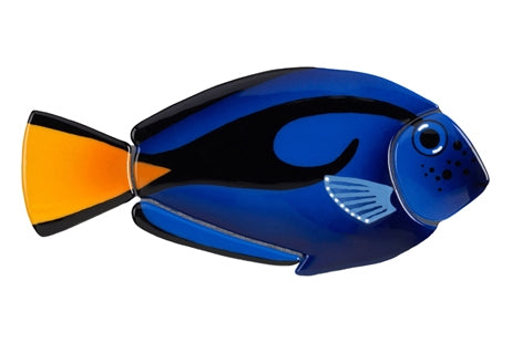 Custom Mosaics Ceramic Mosaic Pacific Blue Tang 10inch x 5inches | BT59