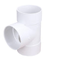NDS 8 in. PVC Sewer & Drain Tee, Hub x Hub x Hub , 8P01