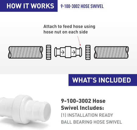 Polaris 9-100-3002 hose swivel, third view