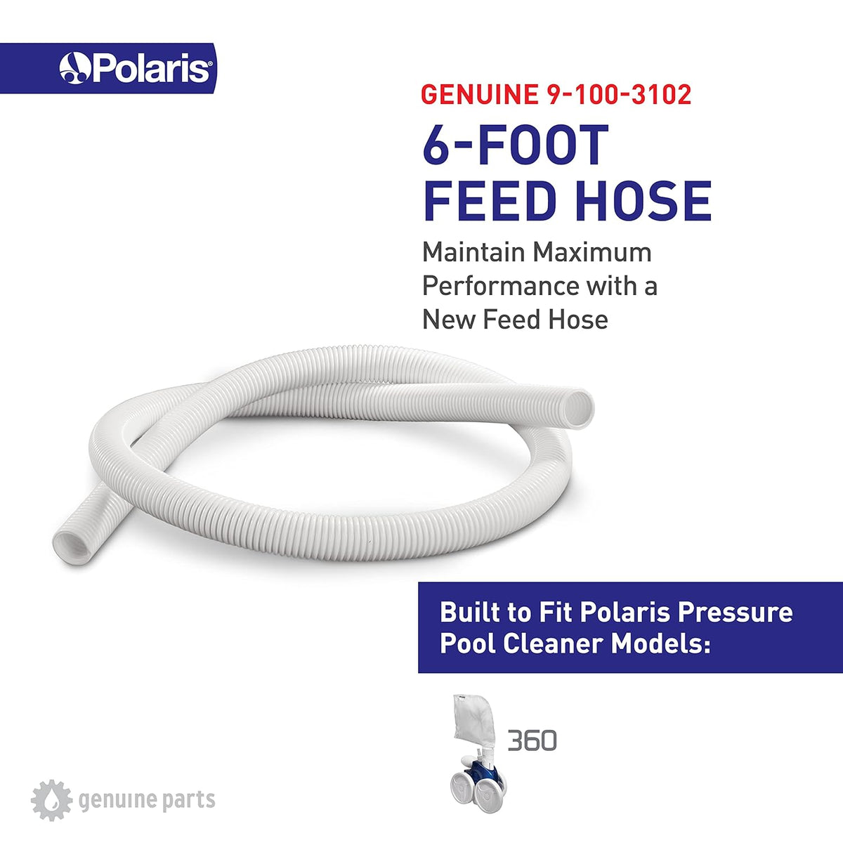 Polaris 9-100-3102 feed hose, end view