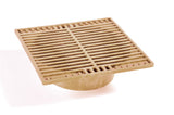 NDS 970S, 9" Sand Plastic Square Grate, Connects To 6" Spee-D Basin, Pipes, And Fittings