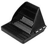 NDS 900DSG, 9" Black Plastic Square Downspout Defender Catch Basin Drain Grate