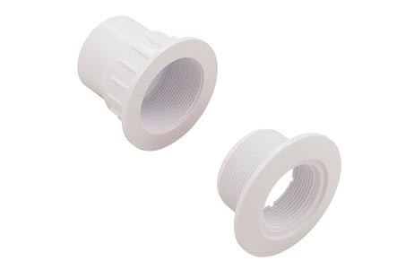 Custom Molded Wall Fitting Fiberglass or Vinyl Pools | 1.5" Fitting with Nut & Gaskets | 25523-500-000