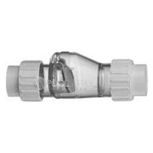 SuperPro Swing-Spring Clear Check Valve with Unions .5lb SlipxSlip 1" | 0823-10C