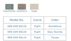 SR Smith Cyclone Slide Right Curve | Gray Granite | 698-209-58124