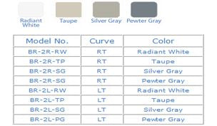 SR Smith BigRide Slide | Left Curve | Pewter Gray | BR-2L-PG