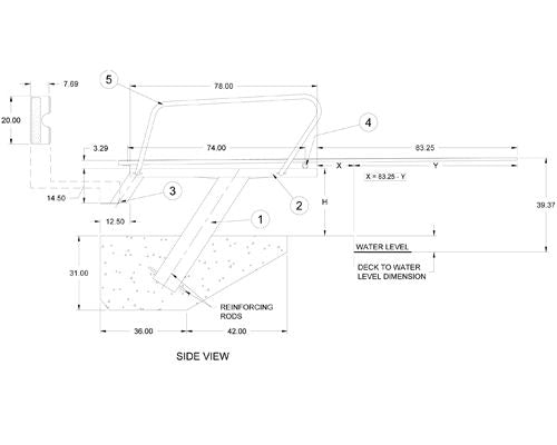 S.R. Smith Econoline Towers Divng Stand, 1 Meter 14ft. Board | E-CAT-1M-101