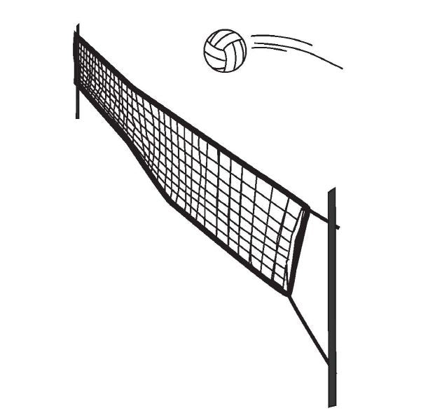 SR Smith Swim N' Spike Commercial Volleyball Set with Anchors & Stainless Steel Poles | 30'-36' Pool | VOLYC32