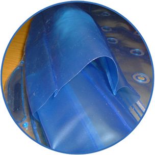 Solar Sun Rings Solar Blanket | Plain Blue Pattern | 5' Diameter with Water Anchor | SSRA-101