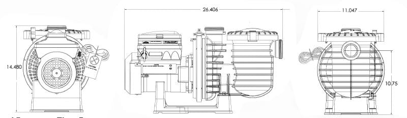 Sta-Rite IntelliPro 4x160 VS+SVRS Pool Pump | 400-3450 RPM | P6E6XS4H-209L