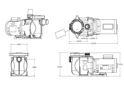 Pentair Supermax Pump 1HP UR 115/230V | PHK2RA6E-102L