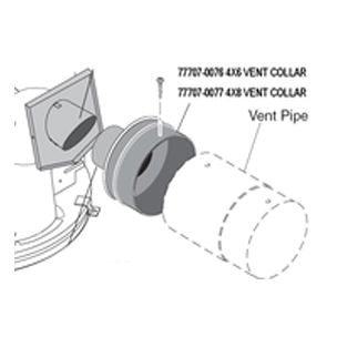 Pentair Sta-Rite Metal Flue Collar for Indoor Venting 4x6 | 77707-0076