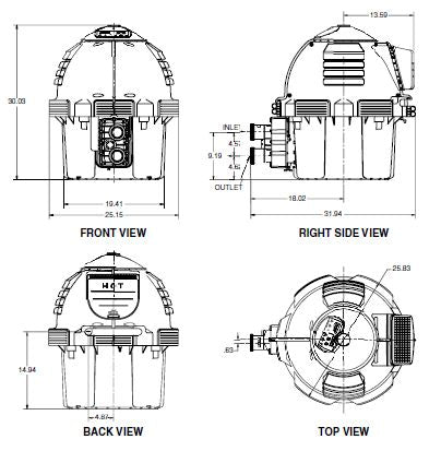Sta-Rite Max-E-Therm Low NOx Pool & Spa Heater | Dual Electronic Ignition | Digital Display | Natural Gas | 400,000 BTU | SR400NA
