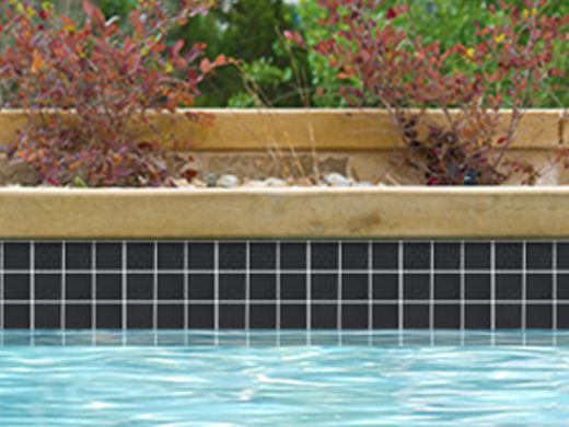 National Pool Tile Unglazed Series Pool Tile | Raven Black 2x2 | AOA342x2
