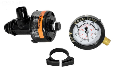 Pentair 98209800 high flow manual air relief valve with pressure gauge