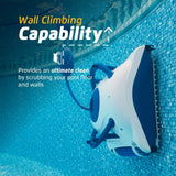 Maytronics Dolphin Nautilus Pool Up robotic cleaner, side view