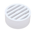 NDS 9P12, 3" White PVC Round Grate for S&D Fittings