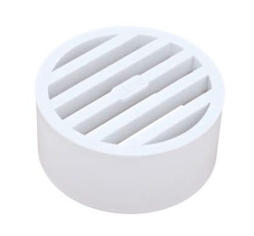 NDS 9P12, 3" White PVC Round Grate for S&D Fittings