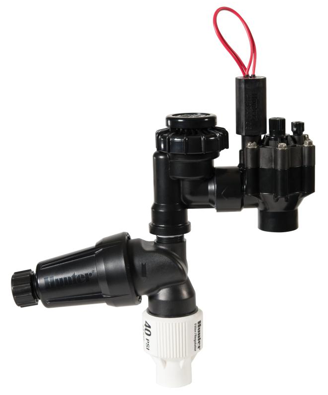 Hunter ACZ-075-40; ACZ Drip Control Zone Kit, ¾", with anti-siphon valve, 40 PSI regulation, 0.5 to 15 GPM