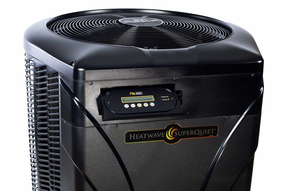 AquaCal SQ200R heat pump, rear view