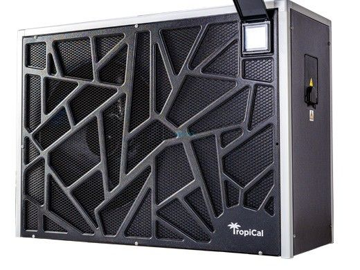 AquaCal TropiCal T70 inverter heat and cool pump, side view
