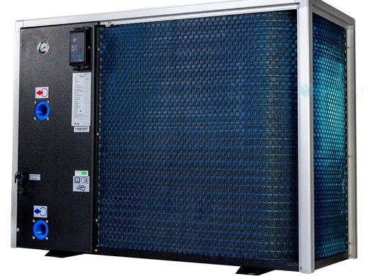 AquaCal TropiCal T70 heat pump, control panel and cabinet detail