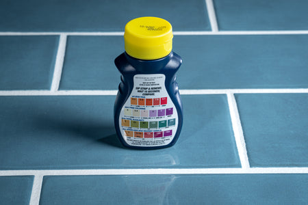 AquaChek Yellow 511242A bottle, back label with color chart