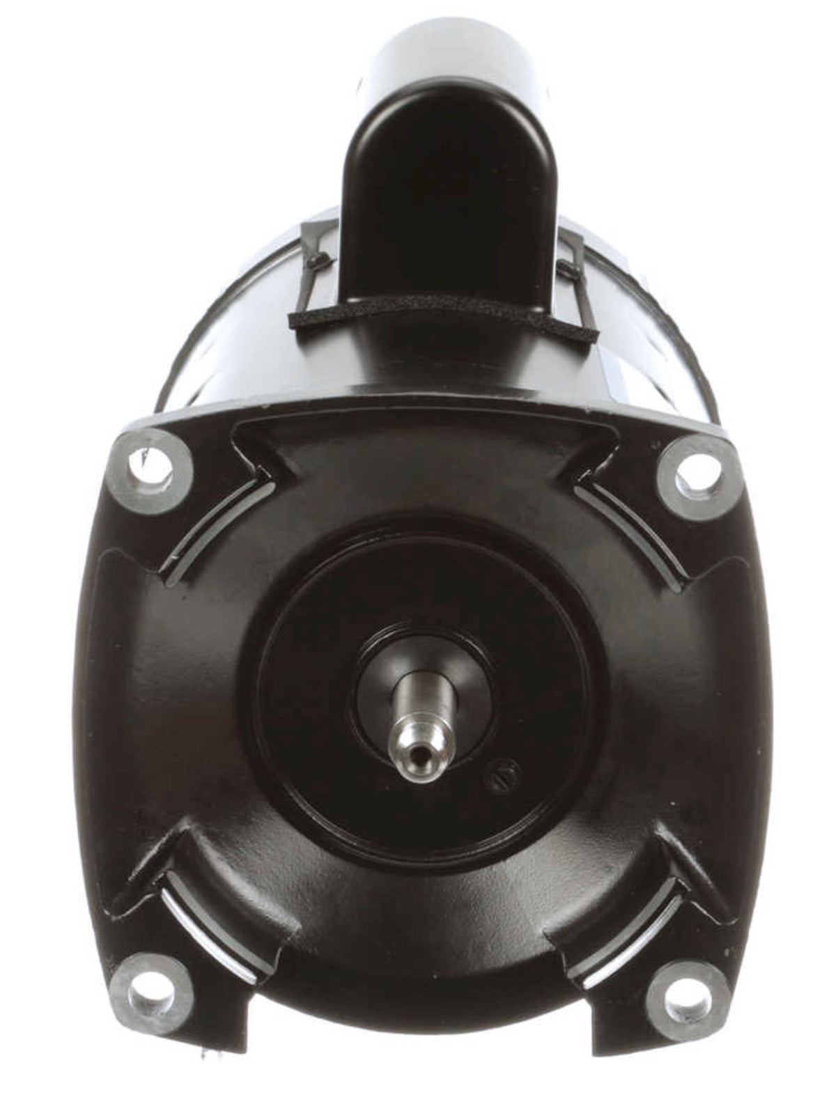Century B2854V1 motor, front view showing the square flange and shaft