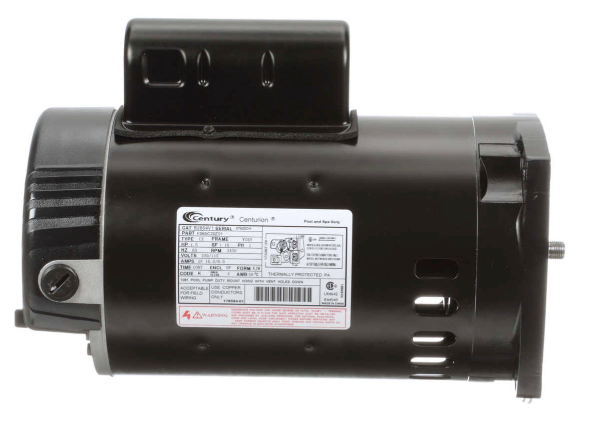 Century B2854V1 motor, side view