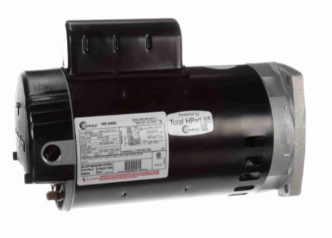 Century B2982 two speed pool motor, side view