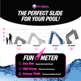 Global Pool Products Bad Axe X7 pool slide in Silver Quartz, product view 11