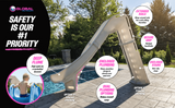 Global Pool Products Bad Axe X7 pool slide in Silver Quartz, product view 2