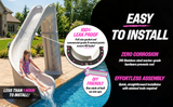 Global Pool Products Bad Axe X7 pool slide in Silver Quartz, product view 3