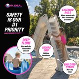 Global Pool Products Bad Axe X7 pool slide in Silver Quartz, product view 6