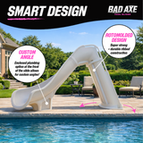 Global Pool Products Bad Axe X7 pool slide in Silver Quartz, product view 7