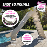 Global Pool Products Bad Axe X7 pool slide in Silver Quartz, product view 8