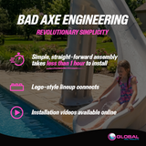 Global Pool Products Bad Axe X7 pool slide in Silver Quartz, product view 9