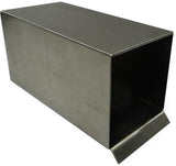 Bobe BSC-4 box scupper shown in a stainless steel finish for comparison