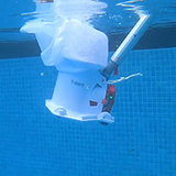 Kokido by BWT BC40 cordless pool vacuum in the water