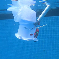 Kokido by BWT BC40 cordless pool vacuum in the water