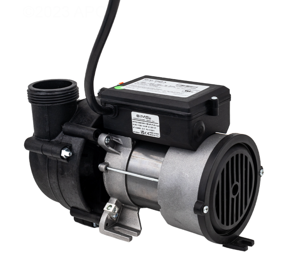 Balboa 1070021 circulation pump, rear view showing the motor