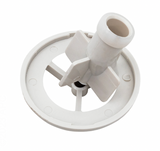 Balboa 16-5230WHT white spa jet grill and flow path, detail view