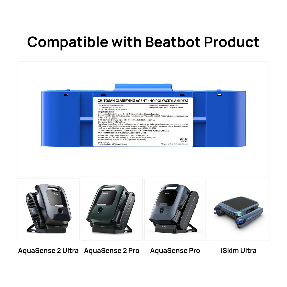 Beatbot 92071 AquaRefine clarifying agent kit contents