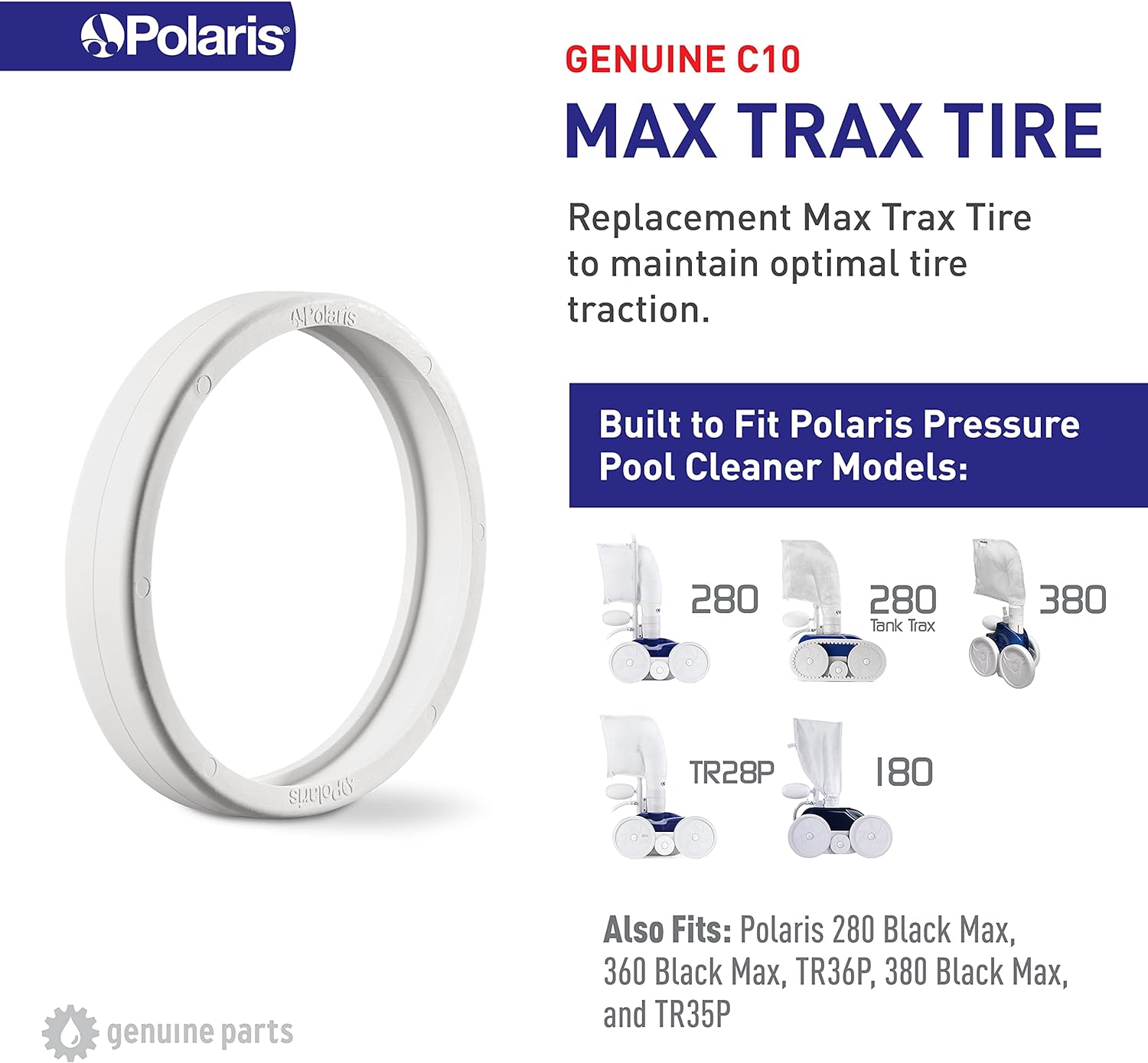 Polaris C10 MaxTrax tire, tread view