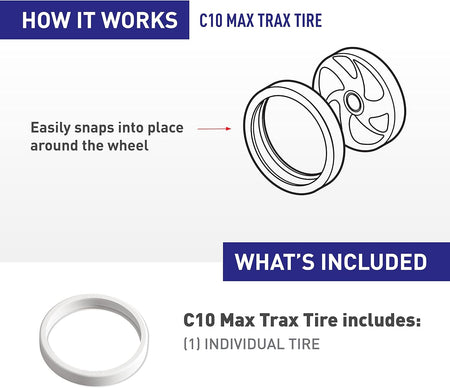 Polaris C10 MaxTrax tire, side view