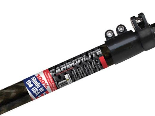 Skimlite CL612L CarbonLite pole, lever lock and handgrip detail
