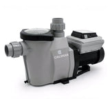 CaliMar CMARVSP1.0 variable speed pool pump with clear strainer lid, 2 in. union connections and top mounted drive housing