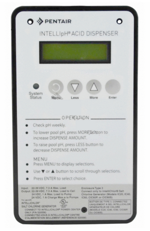 Pentair 521513 IntellipH faceplate and PCBA