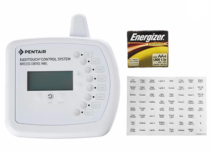 Pentair 520692 EasyTouch wireless hand held control with 8 auxiliary